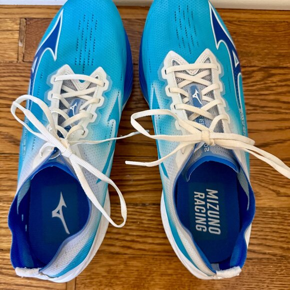 Mizuno Blue and White Athletic Shoes main image 5